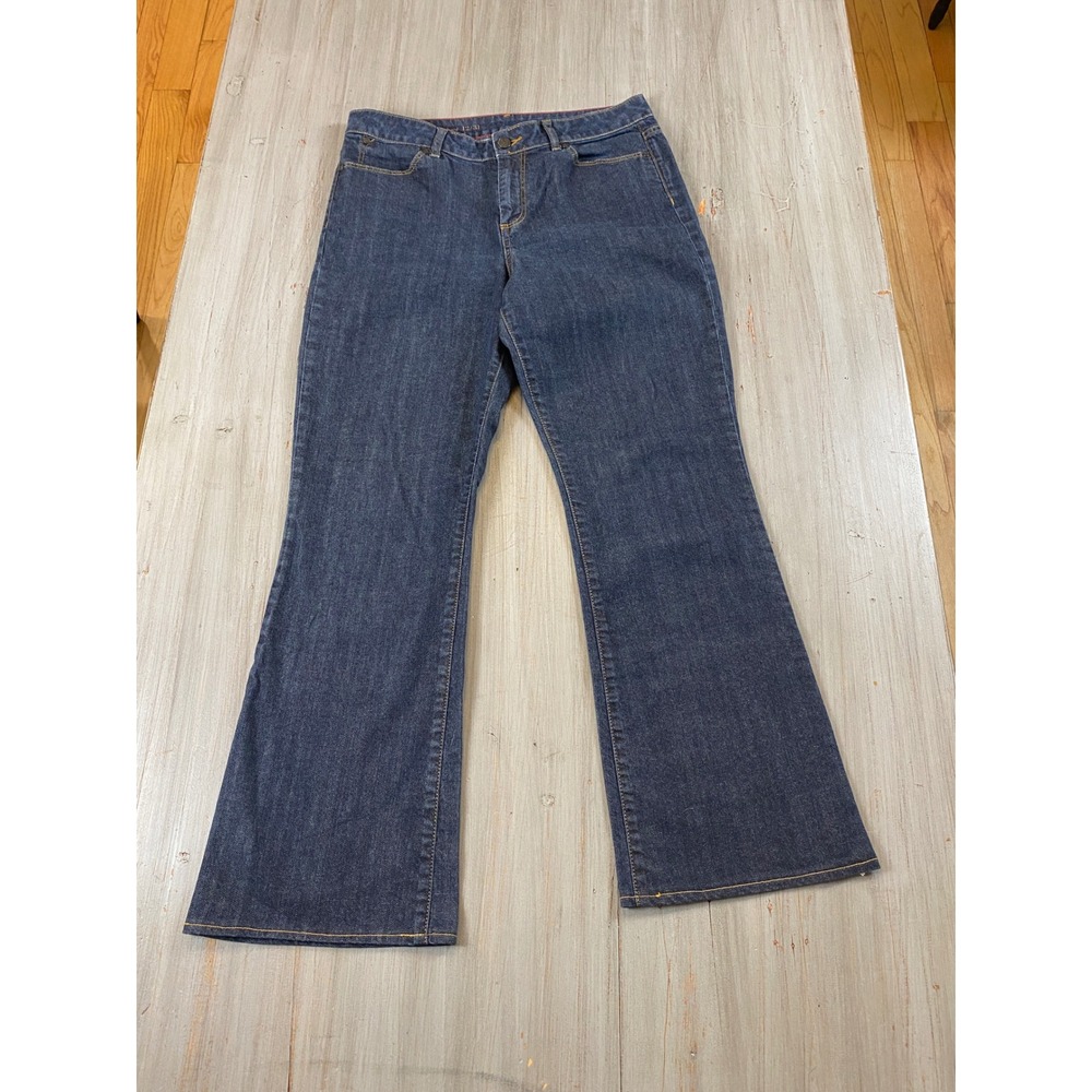 Talbots Heritage Bootcut Jeans Dark Wash Blue Denim Size 12/31 Mid Rise